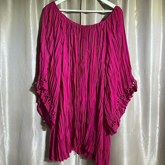 Catherines Bright Pink Relaxed Embellished Dress - Picture 1 of 7